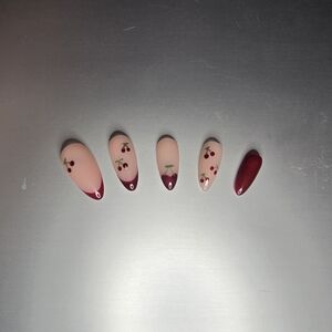 Full Set Handmade Press On Nail, Medum Long Almond